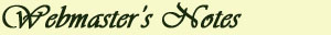 Webmaster's Notes